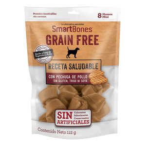 SmartBones Premios Masticables Naturales Libres de Granos con Forma de Hueso Mini Receta Pollo para Perro, 112 g SmartBones Premios Masticables Naturales Libres de Granos con Forma de Hueso Mini Receta Pollo para Perro, 112 g