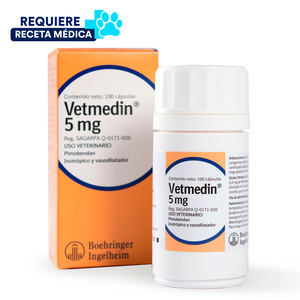 Boehringer Vetmedin Inotrópico y Vasodilatador en Capsulas para Perro, 5.0 mg