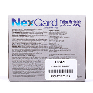 NexGard Antipulgas Desparasitante Externo para Perro, Grande