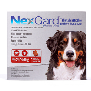 NexGard Antipulgas Masticable Desparasitante Externo para Perro, X-Grande NexGard Antipulgas Masticable Desparasitante Externo para Perro, X-Grande