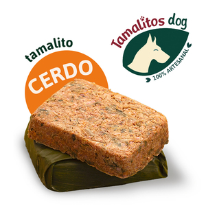 Tamalitos Dog Alimento Natural Congelado para Perro Adulto Proteína Cerdo, 800 g