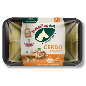 Tamalitos Dog Alimento Natural Congelado para Perro Adulto Proteína Cerdo, 800 g Tamalitos Dog Alimento Natural Congelado para Perro Adulto Proteína Cerdo, 800 g