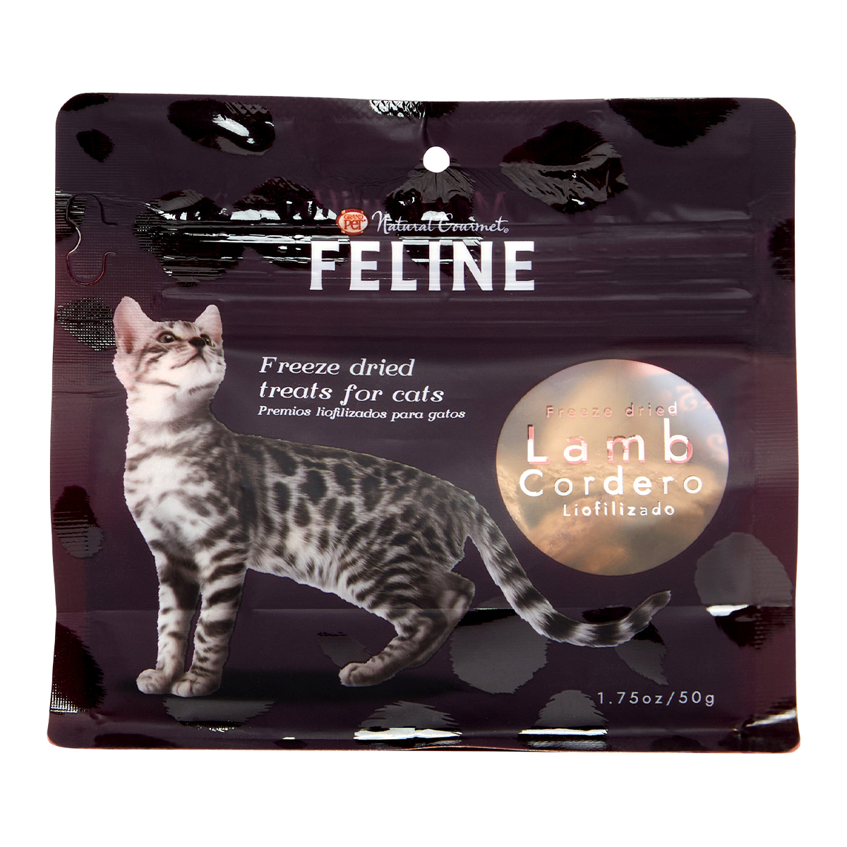 Natural Gourmet Feline Premios Liofilizados para Gato Receta Cordero, 50 g