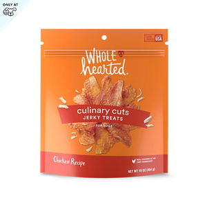 WholeHearted Culinary Cuts Premios Suaves Tipo Jerky Receta Pollo para Perro, 454 g WholeHearted Culinary Cuts Premios Suaves Tipo Jerky Receta Pollo para Perro, 454 g