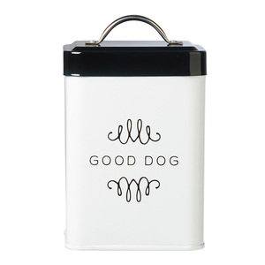 Amici Pet Contenedor de Metal Color Blanco Diseño Good Dog para Premios para Perro, 1 kg