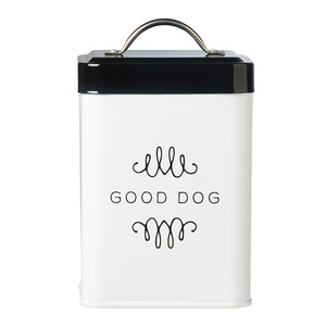 Amici Pet Contenedor de Metal Color Blanco Diseño Good Dog para Premios para Perro, 1 kg Amici Pet Contenedor de Metal Color Blanco Diseño Good Dog para Premios para Perro, 1 kg