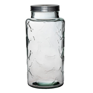 Amici Pet Contenedor de Vidrio Transparente Diseño Huesitos para Premios para Perro, 3.5 kg Amici Pet Contenedor de Vidrio Transparente Diseño Huesitos para Premios para Perro, 3.5 kg