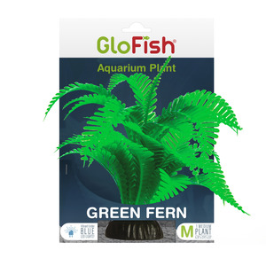 Glofish Decoración Helecho Verde, Mediano