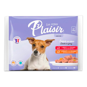 Les Repas Plaisir Multipack Alimento Natural Húmedo Recetas Variadas para Perro, 12 Piezas Les Repas Plaisir Multipack Alimento Natural Húmedo Recetas Variadas para Perro, 12 Piezas