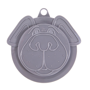 Petmate Tapa de Silicón para Latas Diseño Cara de Perro para Perro, Gris Petmate Tapa de Silicón para Latas Diseño Cara de Perro para Perro, Gris
