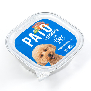 Tiër Alimento Húmedo en Paté Receta Pato y Verduras para Perro Adulto, 100 g