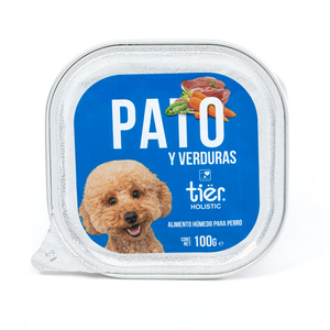 Tiër Alimento Húmedo en Paté Receta Pato y Verduras para Perro Adulto, 100 g