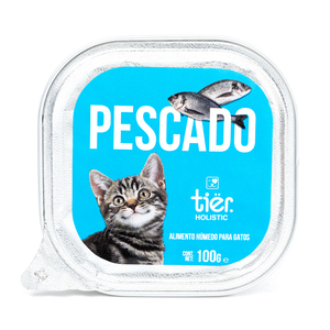 Tiër Alimento Húmedo en Paté Receta Pescado para Gato Adulto, 100 g
