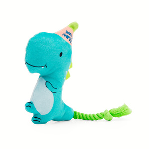Petco Juguete Suave Diseño Dino Fiesta con Squeaker para Perro, Chico Petco Juguete Suave Diseño Dino Fiesta con Squeaker para Perro, Chico
