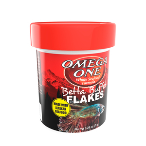 Omega One Betta Flakes Alimento para Peces Betta, 7 g