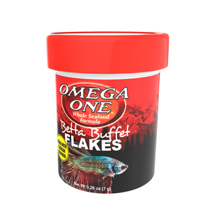 Omega One Betta Flakes Alimento para Peces Betta, 7 g