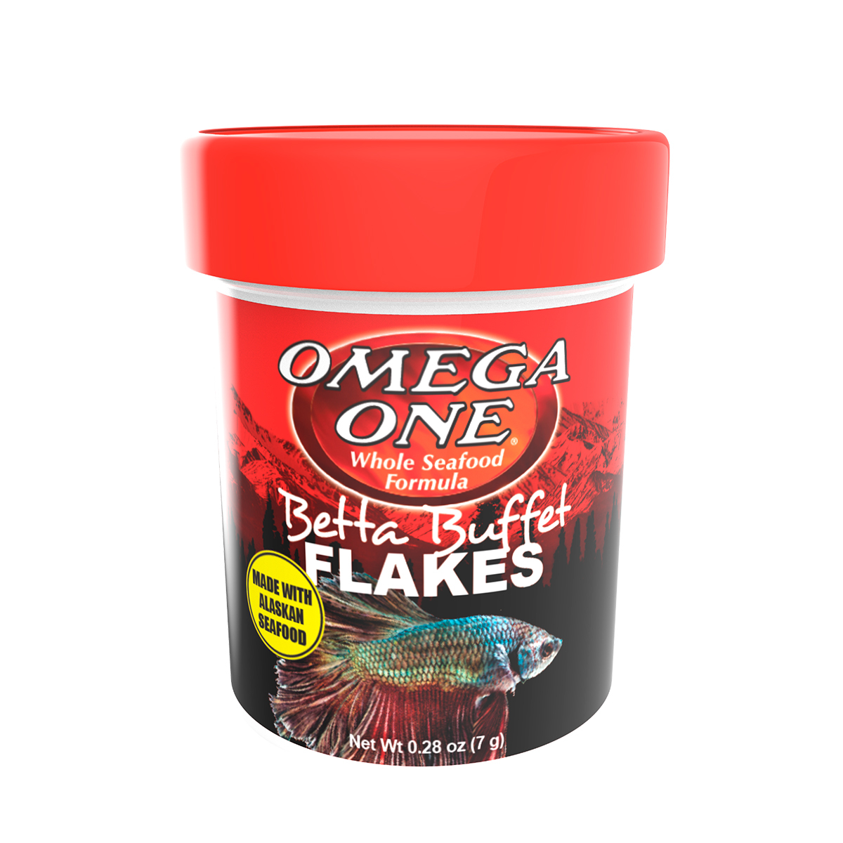 Omega One Betta Flakes Alimento para Peces Betta, 7 g