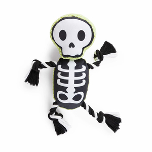 Bootique Juguete de Peluche Diseño Skeleton Modelo con detalles de Cuerdas para Perro, Grande