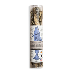 Polkadog Cod Skins Premios Naturales de Piel de Bacalao con Forma de Stick para Perro, 133 g Polkadog Cod Skins Premios Naturales de Piel de Bacalao con Forma de Stick para Perro, 133 g