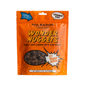 Polkadog Wonder Nuggets Premios Suaves Receta Mantequilla de Maní para Perro, 340 g Polkadog Wonder Nuggets Premios Suaves Receta Mantequilla de Maní para Perro, 340 g