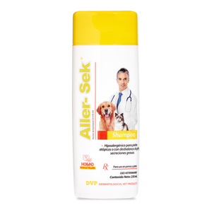 Holland Aller-Sek Shampoo Hipoalergénico para Piel Atópica para Perro y Gato, 250 ml