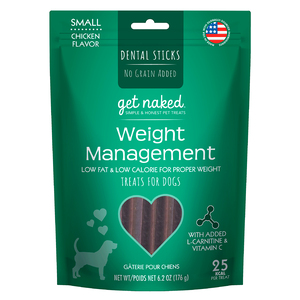 Get Naked Sticks Dentales + Control de Peso para Perro Adulto Raza Pequeña, 187 g Get Naked Sticks Dentales + Control de Peso para Perro Adulto Raza Pequeña, 187 g