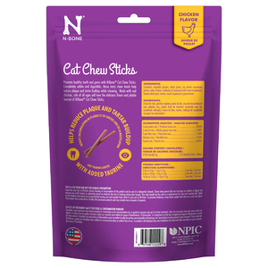 N-Bone Premios Dentales con Diseño de Stick con Receta Pollo para Gato, 106 g