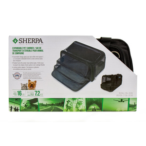 Sherpa Expandible Carrier Transportadora Expandible de Tela Color Negro para Perro/ Gato, Mediano Sherpa Expandible Carrier Transportadora Expandible de Tela Color Negro para Perro/ Gato, Mediano