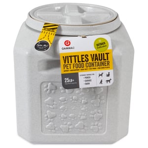 Gamma Plastics Contenedor Liso Color Blanco para Alimento para Perro, 11 kg Gamma Plastics Contenedor Liso Color Blanco para Alimento para Perro, 11 kg