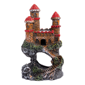 Penn Plax Castillo Rojo de Decoración para Acuario, Mini Penn Plax Castillo Rojo de Decoración para Acuario, Mini