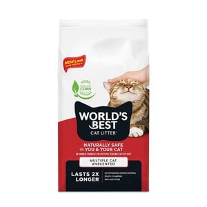 World's Best Unscented Arena Natural Aglutinante Sin Fragancia para Hogares Multigato, 6.8 kg World's Best Unscented Arena Natural Aglutinante Sin Fragancia para Hogares Multigato, 6.8 kg