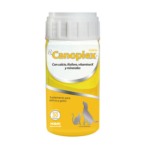 Canoplex AD3 Suplemento de Calcio y Fósforo con Vitaminas para Perro y Gato, 30 Tabletas