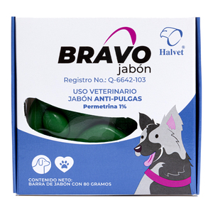 Bravo Jabón Antipulgas, 80 g
