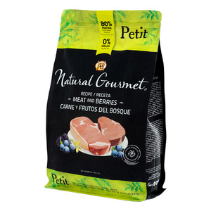 Natural Gourmet Alimento Natural para Perro Adulto Raza Pequeña Receta Carne y Frutos del Bosque, 7.5 kg