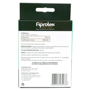 Fiprolex Pipeta Antipulgas para Perro, 1 a 10 kg 