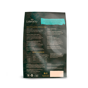 Lideratto Alimento Natural para Cachorro Raza Mediana / Grande Receta Pollo y Salmón, 15 kg