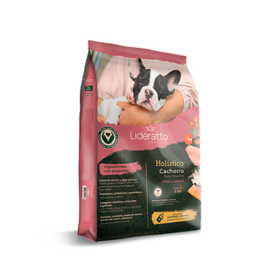 Lideratto Alimento Natural para Cachorro Raza Pequeña Receta Pollo y Salmón, 8 kg