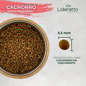 Lideratto Alimento Natural para Cachorro Raza Pequeña Receta Pollo y Salmón, 8 kg