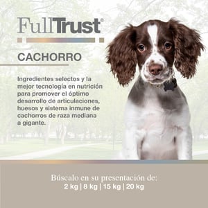 FullTrust Alimento para Perro Cachorro Raza Mediana/Grande Receta Pollo y Res, 20 kg