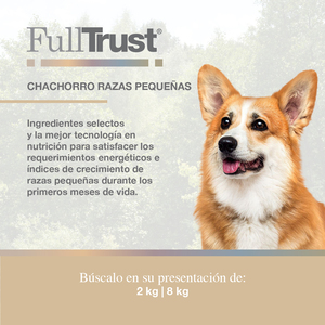 FullTrust Alimento para Perro Cachorro Raza Pequeña Receta Pollo y Res, 8 kg