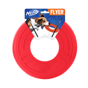 Nerf Dog Frisbee Atomic Flyer Color Rojo para Perro, Mediano