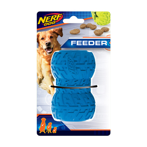 Nerf Dog Dispensador de Premios con Huella de Llanta Color Azul para Perro, Grande Nerf Dog Dispensador de Premios con Huella de Llanta Color Azul para Perro, Grande