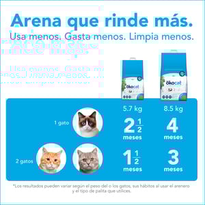 Ökocat Original Arena Natural Aglutinante para Gato, 5.6 kg
