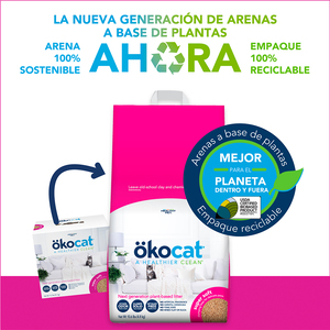 Ökocat Arena Natural Aglutinante Textura Super Suave para Gatito y Senior, 5.5 kg
