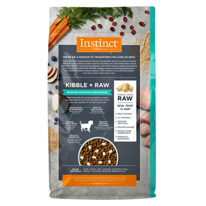 Instinct Raw Boost Alimento Seco Natural con Cereales Integrales para Cachorro Receta Pollo y Arroz Integral, 9.07 kg