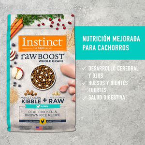 Instinct Raw Boost Alimento Seco Natural con Cereales Integrales para Cachorro Receta Pollo y Arroz Integral, 9.07 kg