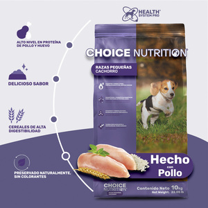 Choice Nutrition Alimento Avanzado Seco para Cachorro Razas Pequeñas Receta Pollo, 10 kg