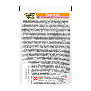 Fancy Feast Casserole Alimento Húmedo para Gato Adulto Receta Atún y Salmón, 85 g