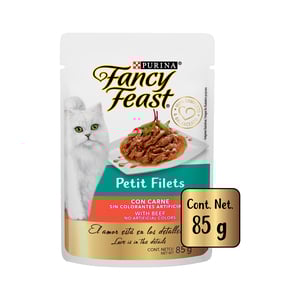 Fancy Feast Petit Filets Alimento Húmedo para Gato Adulto Receta Carne, 85 g Fancy Feast Petit Filets Alimento Húmedo para Gato Adulto Receta Carne, 85 g