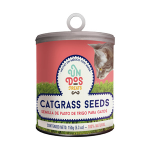 Un Dos Treats Catgrass Seeds Semillas de Pasto de Trigo para Gato, 150 g Un Dos Treats Catgrass Seeds Semillas de Pasto de Trigo para Gato, 150 g